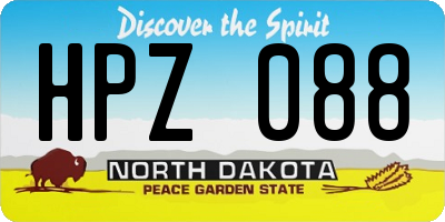 ND license plate HPZ088