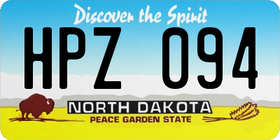 ND license plate HPZ094