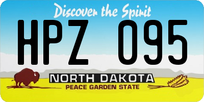 ND license plate HPZ095