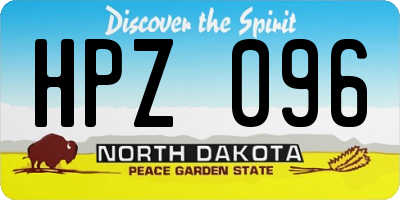 ND license plate HPZ096