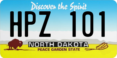ND license plate HPZ101