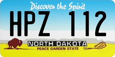 ND license plate HPZ112