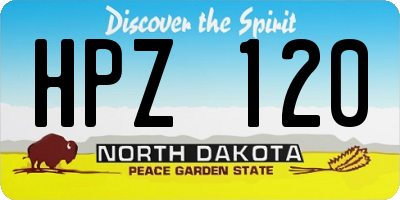ND license plate HPZ120