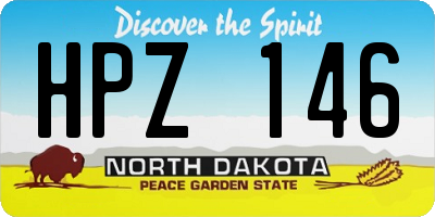 ND license plate HPZ146