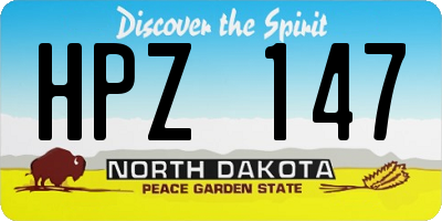 ND license plate HPZ147