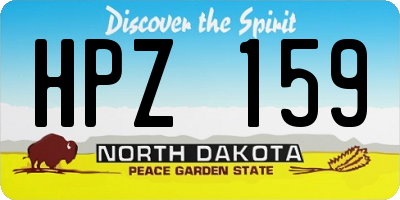ND license plate HPZ159