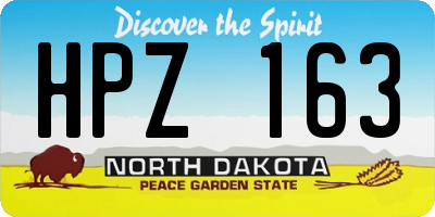 ND license plate HPZ163
