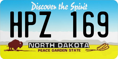 ND license plate HPZ169