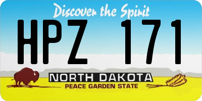 ND license plate HPZ171