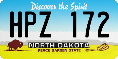ND license plate HPZ172