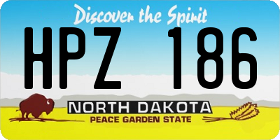 ND license plate HPZ186