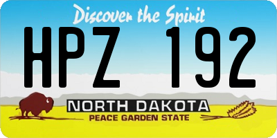 ND license plate HPZ192