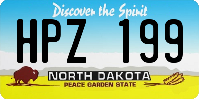 ND license plate HPZ199