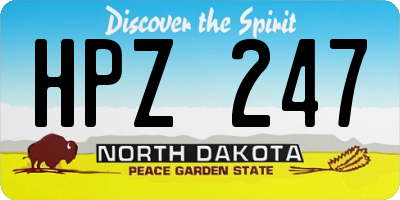 ND license plate HPZ247