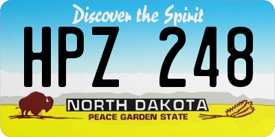 ND license plate HPZ248