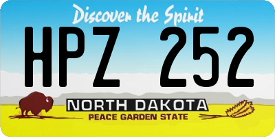 ND license plate HPZ252