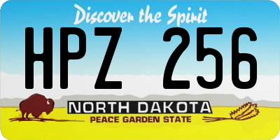 ND license plate HPZ256