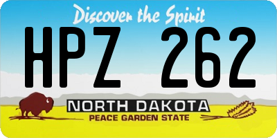 ND license plate HPZ262
