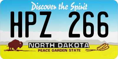 ND license plate HPZ266