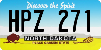 ND license plate HPZ271
