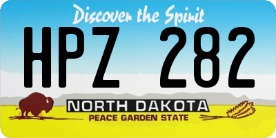 ND license plate HPZ282