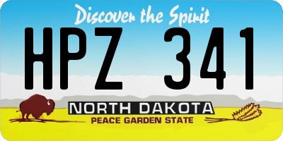 ND license plate HPZ341