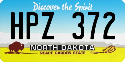 ND license plate HPZ372