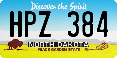 ND license plate HPZ384