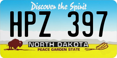 ND license plate HPZ397