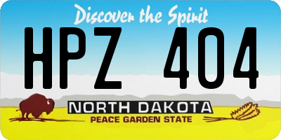 ND license plate HPZ404