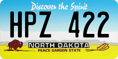 ND license plate HPZ422