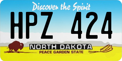 ND license plate HPZ424