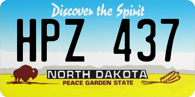 ND license plate HPZ437
