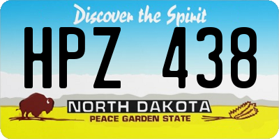 ND license plate HPZ438