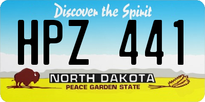ND license plate HPZ441