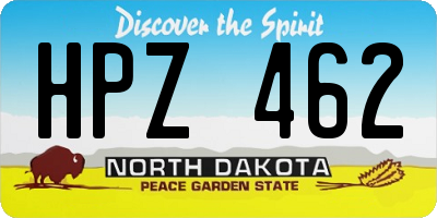 ND license plate HPZ462