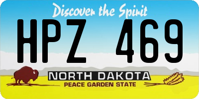 ND license plate HPZ469