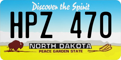ND license plate HPZ470