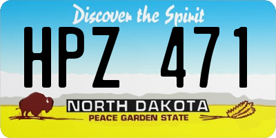 ND license plate HPZ471