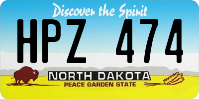 ND license plate HPZ474