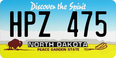 ND license plate HPZ475