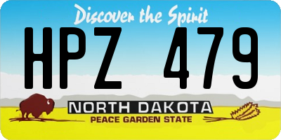 ND license plate HPZ479
