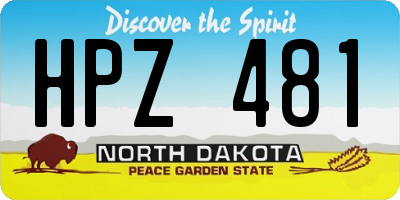 ND license plate HPZ481