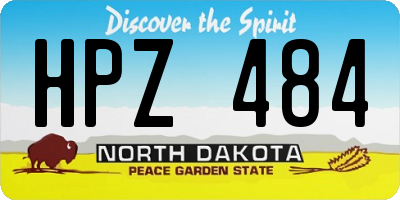 ND license plate HPZ484
