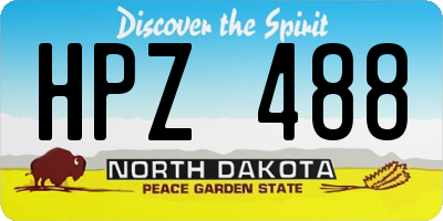 ND license plate HPZ488