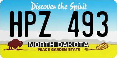 ND license plate HPZ493