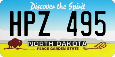 ND license plate HPZ495