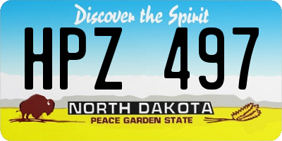 ND license plate HPZ497
