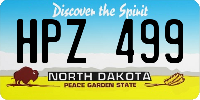 ND license plate HPZ499