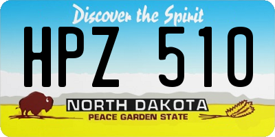 ND license plate HPZ510